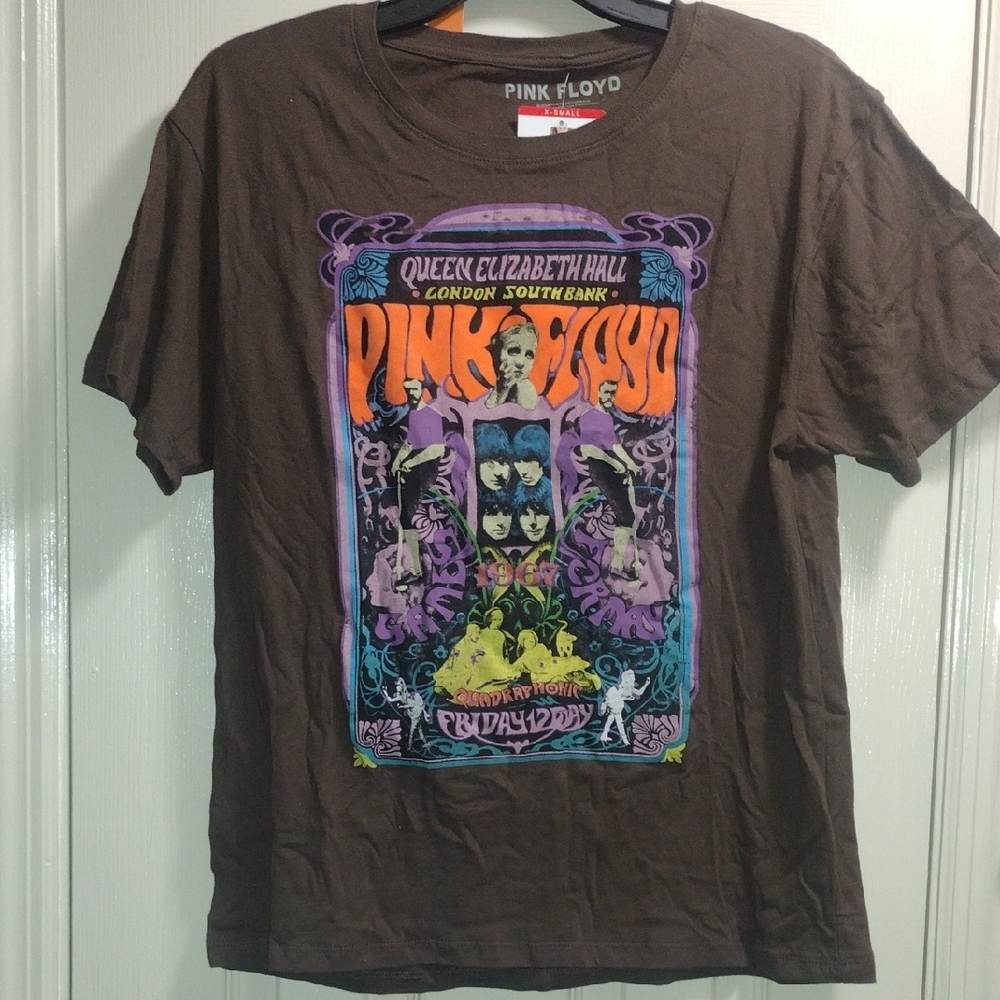 Pink Floyd Brown Tee with Colorful Graphic